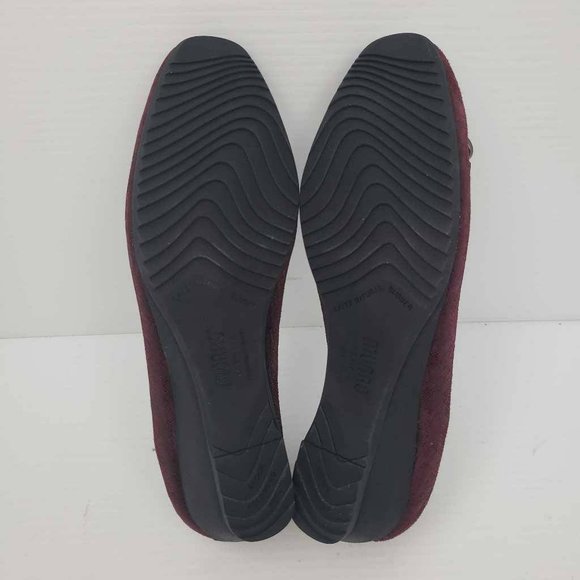 Munro American Womens Randa Heels Deep Wine Leather Textured Slip On Low 6 M New - Picture 12 of 16